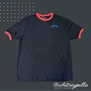 Municipal Varsity short sleeve Streetwear T-Shirt Black/Charcoal & Red